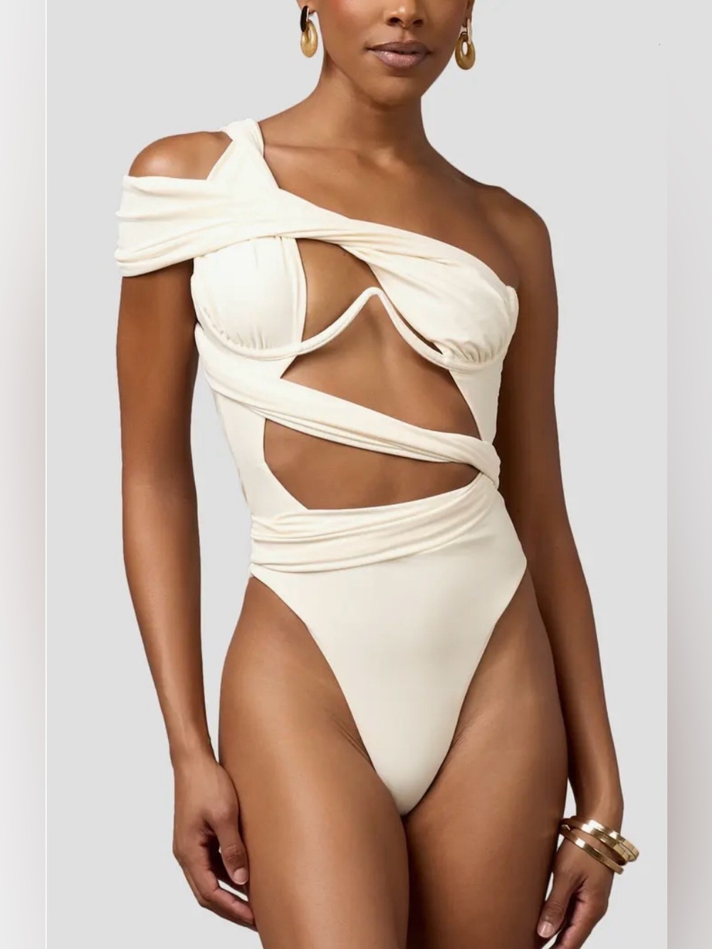🆕NWT MBM Swim — Bella One-Piece Swimsuit — Small — Cream